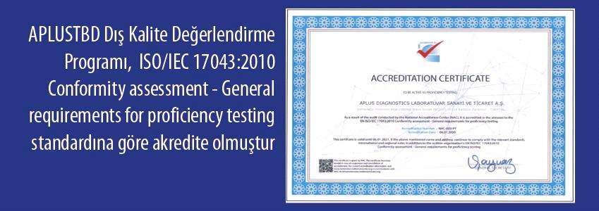 Aplustbd Programı Iso 17043'E Göre Akredite Oldu