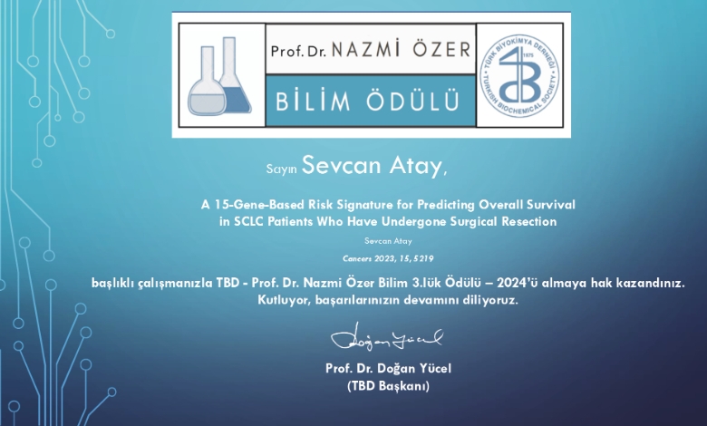 Prof. Dr. Nazmi Özer Bilim Ödülü-Sevcan Atay